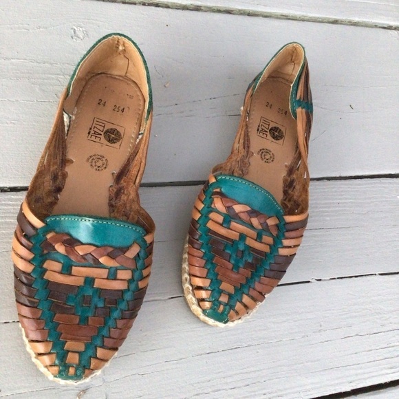 Itzae Handmade Leather Guaraches Size 24 /5.5 - Picture 1 of 6